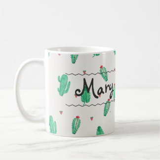 Cactus Custom Name Coffee Mok