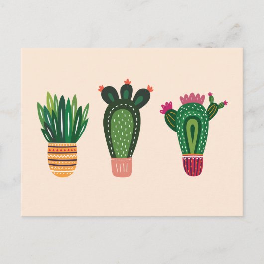 Cactus Cute Briefkaart (Voorkant)