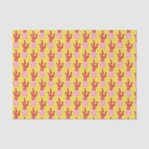 Cactus Cute Modern Yellow Pink Pop Art Patroon