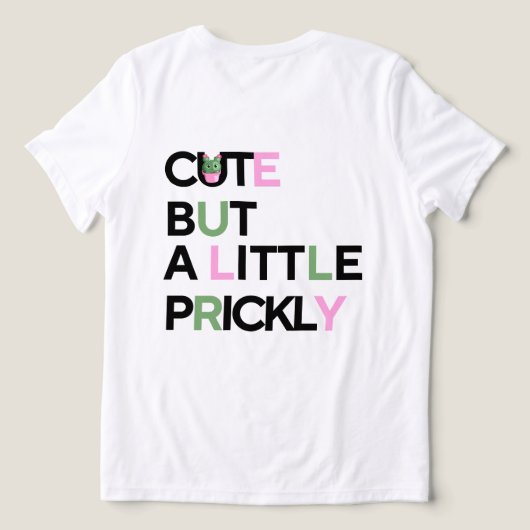 Cactus Cutie & Pastel Vibes – July Mood Tee Tri-Blend Shirt (Design achterkant)