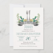 Cactus Cutlery Rehearsal Dinner Invitation Kaart (Voorkant)