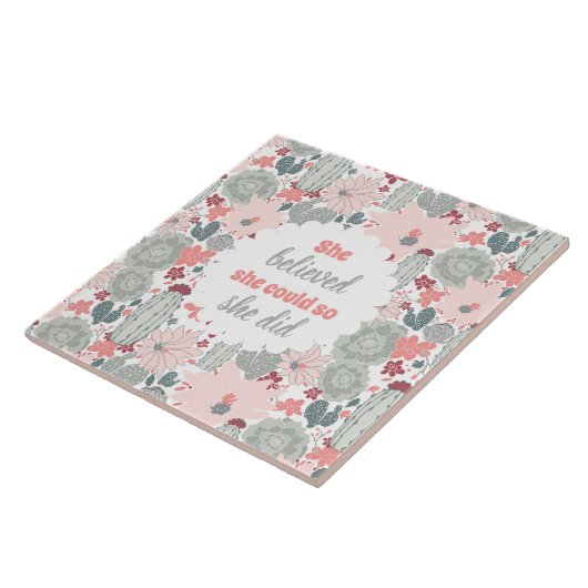 Cactus dacht dat ze het kon, dus deed ze het tegeltje (Zijkant)