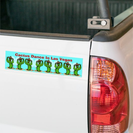 Cactus Dance ~ Saguaros Sombreros Bumperstickers (Op Truck)