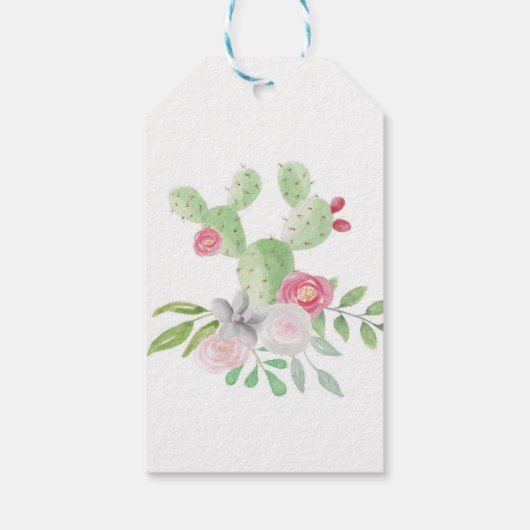 Cactus Dank u Label Fiesta Mexico Vrijgezellenfees Cadeaulabel (Achterkant)