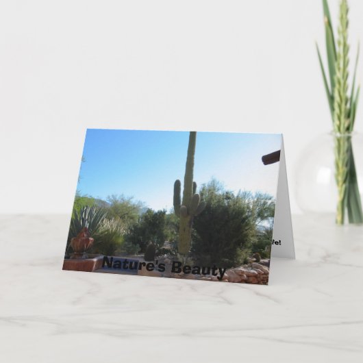 Cactus, de Schoonheid van de Natuur Kaart (Voorkant)
