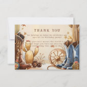 Cactus Desert 1st Rodeo Party Bedankkaart (Voorkant)