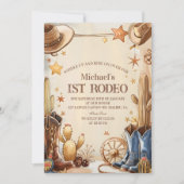 Cactus Desert 1st Rodeo Party Kaart (Voorkant)