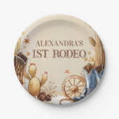 Cactus Desert 1st Rodeo Party Papieren Bordje (Voorkant)