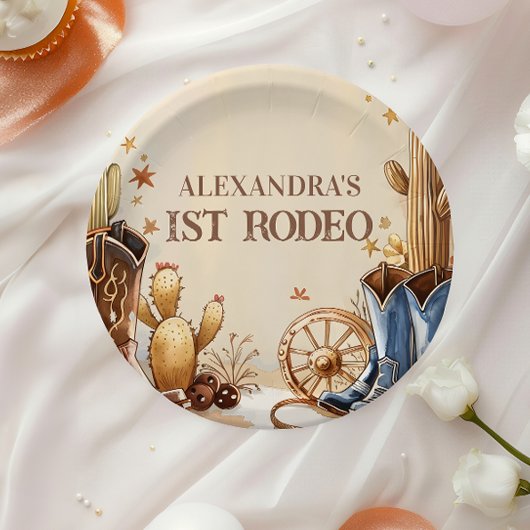 Cactus Desert 1st Rodeo Party Papieren Bordje