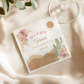 Cactus Desert, Arizona Girl Baby shower Bohemian Servet