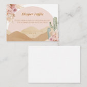 Cactus Desert Arizona Southwestern Diaper Raffle Informatiekaartje (Voorkant / Achterkant)
