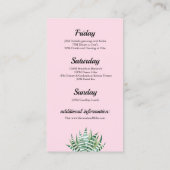 Cactus Desert Bachelorette reisbadge invoegen Visitekaartje (Achterkant)