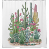 Cactus Desert Douchegordijn (Voorkant)