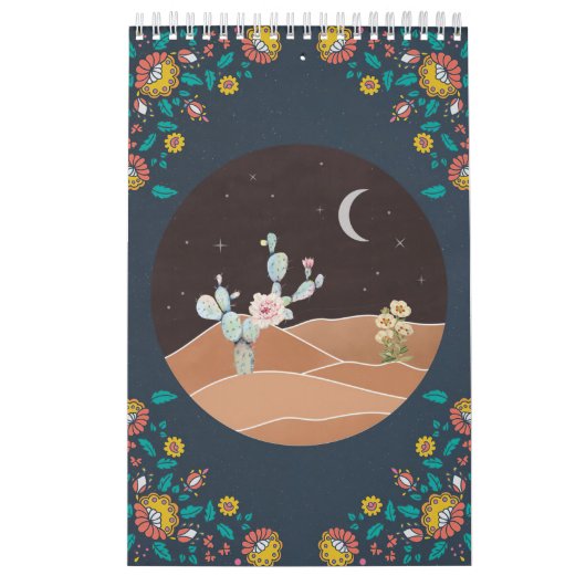 Cactus Desert en Flowers Kalender (Hoes)