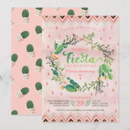 Cactus Desert Fiesta Birthday Party Kaart