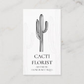 Cactus Desert Flower Abstract Vertical Cacti Visitekaartje (Voorkant)