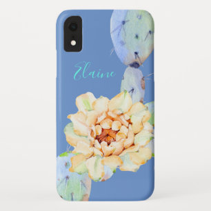 Cactus desert flower waterverf paarse perzik Case-Mate iPhone case