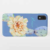 Cactus desert flower waterverf paarse perzik Case-Mate iPhone case (Achterkant (horizontaal))