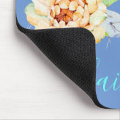 Cactus desert flower waterverf paarse perzik muismat (Hoek)