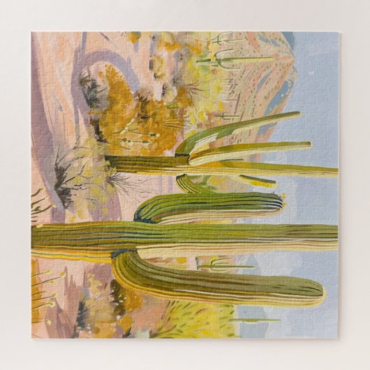 Cactus Desert Jigsaw Puzzle – Southwestern Puzzle  Legpuzzel (Horizontaal)