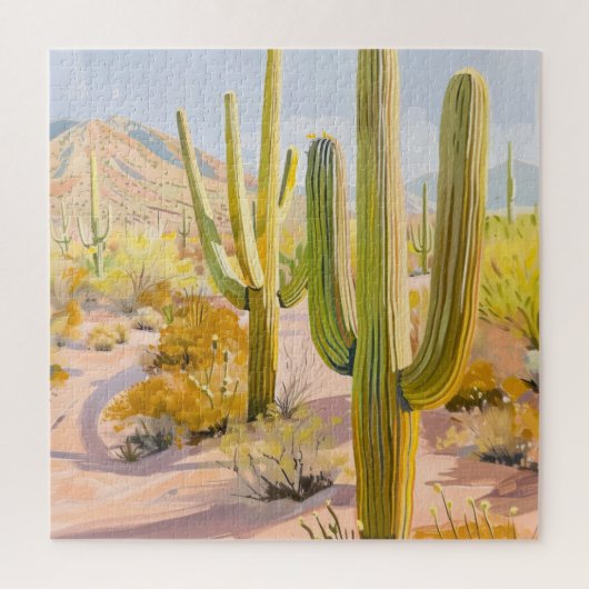 Cactus Desert Jigsaw Puzzle – Southwestern Puzzle  Legpuzzel (Verticaal)
