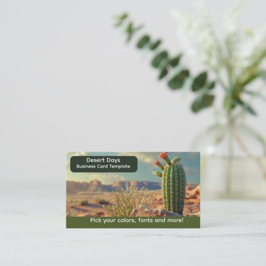 Cactus Desert Landschap Zuidwest Visitekaartje (Staand voorkant)