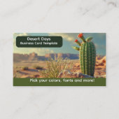 Cactus Desert Landschap Zuidwest Visitekaartje (Voorkant)
