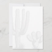 Cactus Desert Maroon Terra Cotta Bruiloft Kaart (Achterkant)