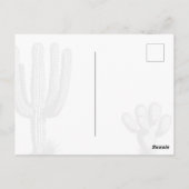 Cactus Desert Maroon Terra Cotta Save the Date Briefkaart (Achterkant)