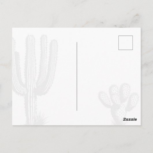 Cactus Desert Maroon Terra Cotta Save the Date Briefkaart (Achterkant)