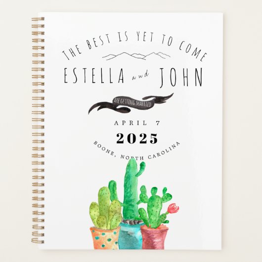 Cactus Desert Save the Date Wedding Planner (Voorkant)