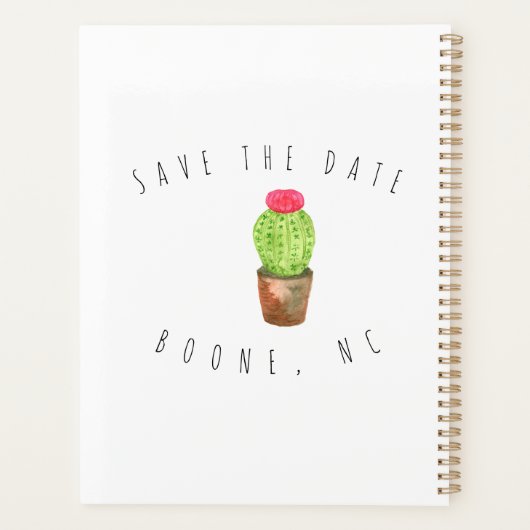 Cactus Desert Save the Date Wedding Planner (Achterkant)