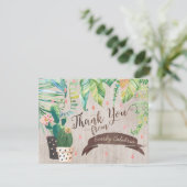 Cactus Desert Shower - Hartelijk dank Bedankkaart (Staand voorkant)