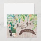 Cactus Desert Shower - Hartelijk dank Bedankkaart (Voorkant / Achterkant)