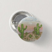 Cactus Desert Skies kleine pin Ronde Button 3,2 Cm (Voorkant /achterkant)