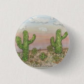 Cactus Desert Skies kleine pin Ronde Button 3,2 Cm (Voorkant)