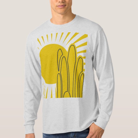 Cactus Desert Sunrise T-shirt (Voorkant)