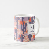 Cactus Desert Sunset Floral gepersonaliseerd Koffiemok (Voorkant rechts)
