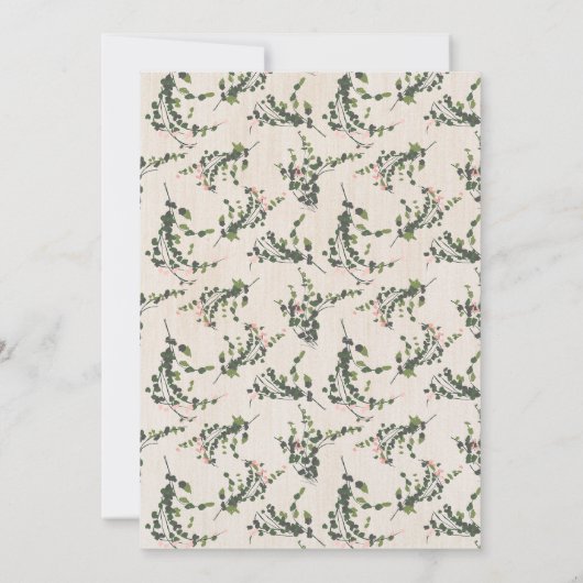 Cactus Desert Wedding Invitations Kaart (Achterkant)