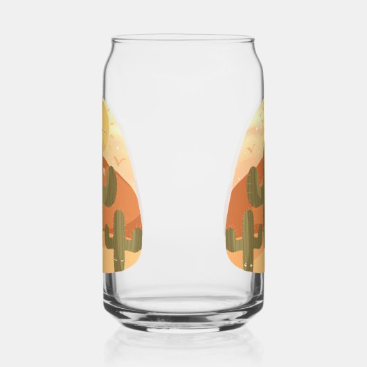 Cactus Desert With Sun Blikvorm Glas (Rechts)