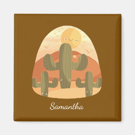 Cactus Desert With Sun Magneet
