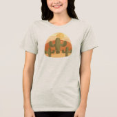 Cactus Desert With Sun Tri-Blend Shirt (Voorkant)