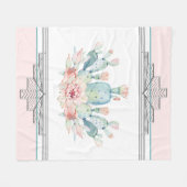 Cactus Desert Zuidwest Fleece Deken (Voorkant (Horizontaal))