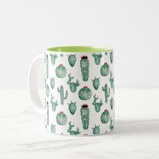 Cactus Design, Coffee Mok, Tweekleurige Koffiemok (Voorkant links)