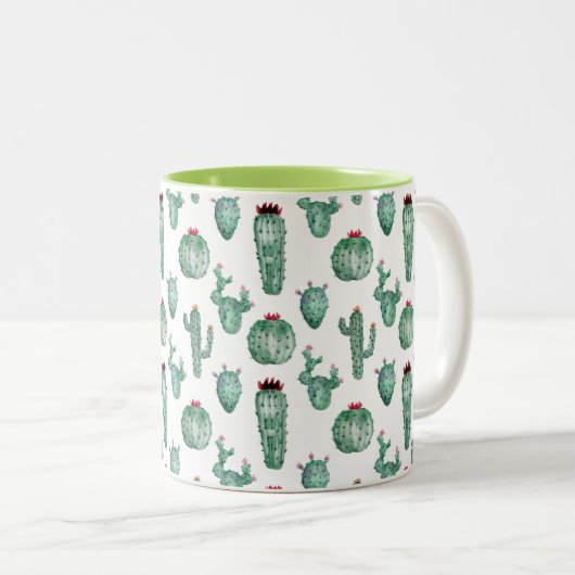 Cactus Design, Coffee Mok,  Tweekleurige Koffiemok (Voorkant rechts)