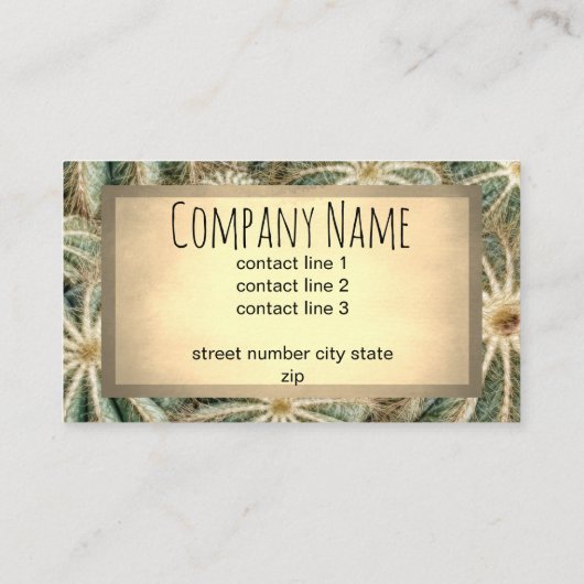 Cactus Design Custom visitekaartje dubbelzijdig (Achterkant)