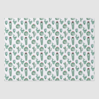 Cactus Design Tissue Paper, Waterverf Design Desig Tissuepapier
