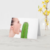 Cactus die de Kaart van de Verjaardag likt (Gele Bloem)