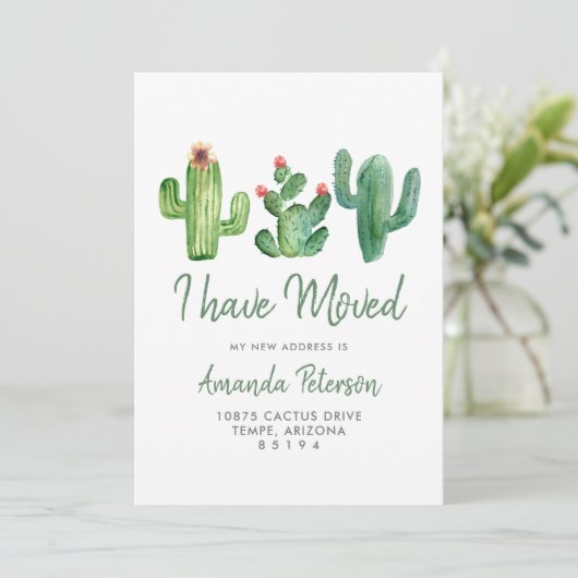 Cactus die ik heb verplaatst naar New Home Green M Aankondiging (Staand voorkant)