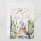 Cactus die Miss naar Mrs Vrijgezellenfeest brengt Kaart (Achterkant)